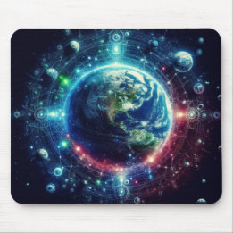 Aarde en planeten buitenruimte muismat