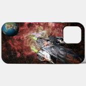Aarde en Raketschepen Hoesje-Mate iPhone Case (Achterkant (horizontaal))