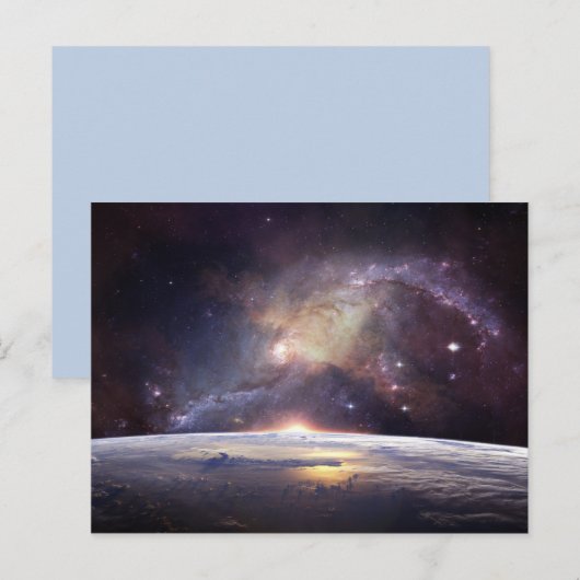 aarde-en ruimte-briefkaart briefkaart (Voorkant / Achterkant)
