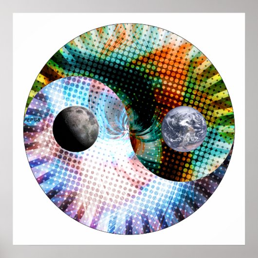 Aarde en ruimte poster (Voorkant)