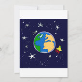 Aarde- en satellietuitnodigingen kaart (Voorkant)