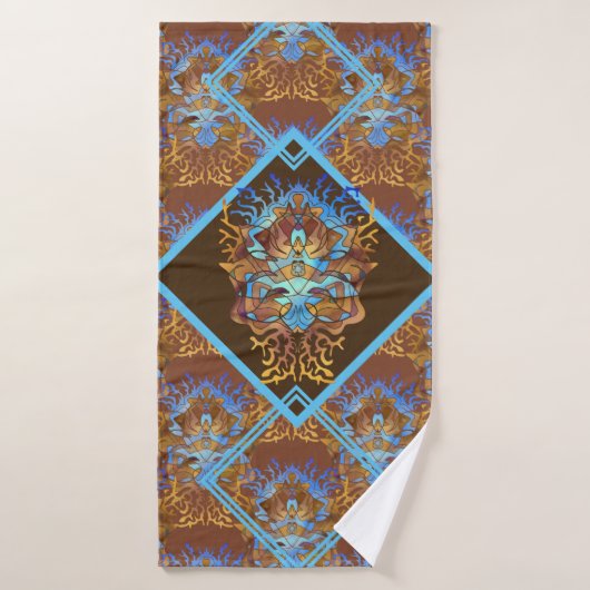 Aarde en Sky Mandala Bad Handdoek (Badhanddoek)