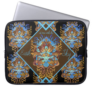 Aarde en Sky Mandala Laptop Sleeve