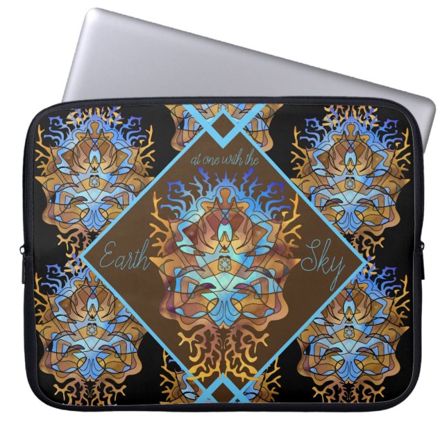 Aarde en Sky Mandala Laptop Sleeve (Voorkant)