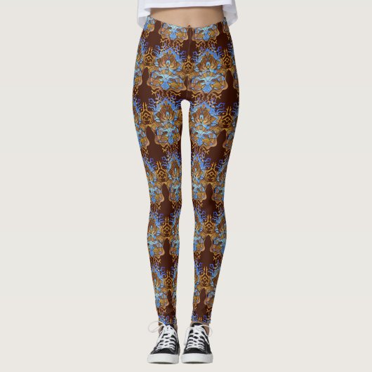 Aarde en Sky Mandala Leggings (Voorkant)