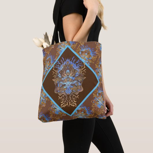 Aarde en Sky Mandala Tote Bag (Dichtbij)