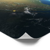 Aarde en Sun Poster (Hoek)