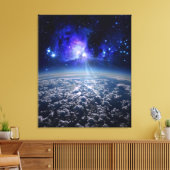 Aarde en universum, mooie wereld door healinglove canvas afdruk (Insitu (Woonkamer))