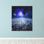 Aarde en universum, mooie wereld door healinglove canvas afdruk (Insitu (Houten vloer))