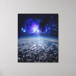 Aarde en universum, mooie wereld door healinglove canvas afdruk