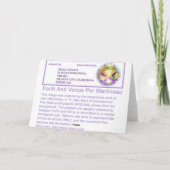 Aarde en Venus per Martineau (kaarten) Kaart (Achterkant)