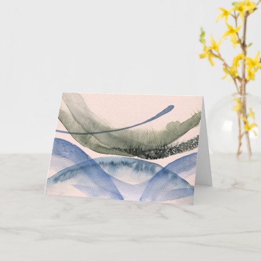 Aarde en water - Blanco binnenbegroeting Kaart (Gele Bloem)