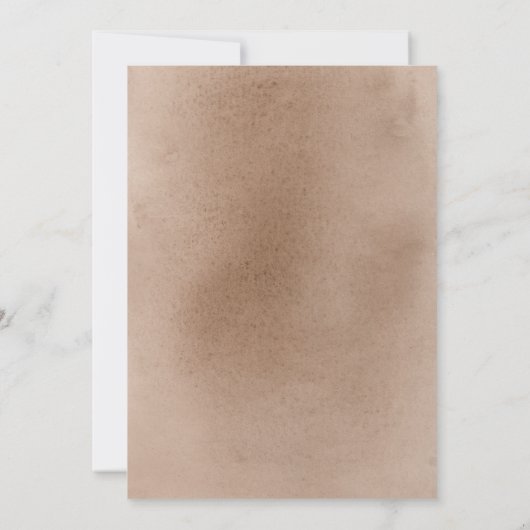 Aarde en Witte Bloemen Boho repesal Dinner Kaart (Achterkant)