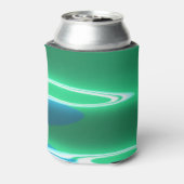 Aarde en Zee Brago-Mitchell Fine Fractal Art Blikjeskoeler (Blikje Achterkant)