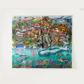 Aarde- en Zee-dieren Wandkleed (Voorkant (horizontaal))