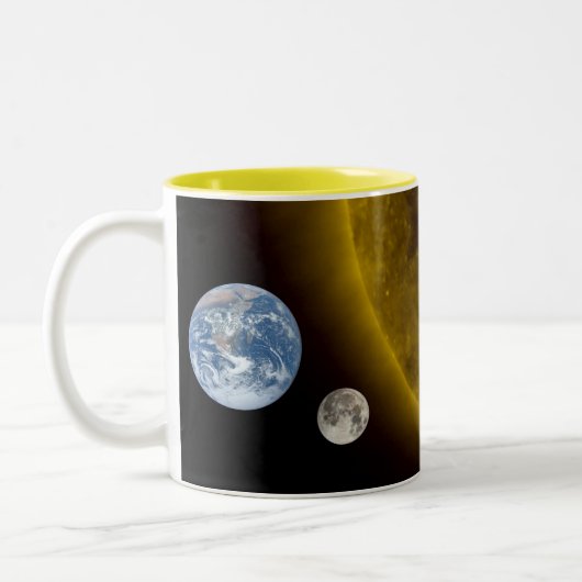 Aarde en zon tweekleurige koffiemok (Links)