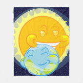 Aarde en zonne-metgezel fleece deken (Voorkant)