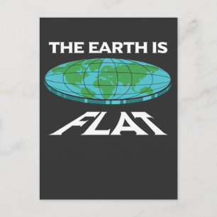 Aarde: Flat compracy Planet Science Theorist Briefkaart