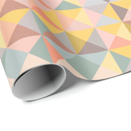 Aarde Geel Bruin Geometrische Vormen Rustiek Moder Cadeaupapier (Rol Hoek)