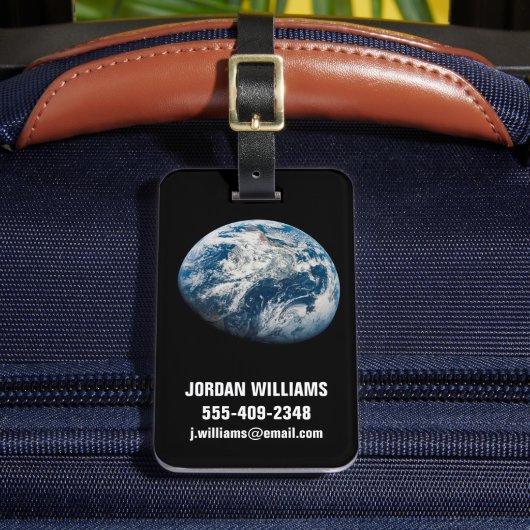 Aarde genomen van de Aollo 8 ruimtesonde. Bagagelabel (Voorkant Insitu 2)