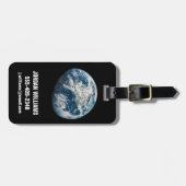 Aarde genomen van de Aollo 8 ruimtesonde. Bagagelabel (Voorkant horizontaal)