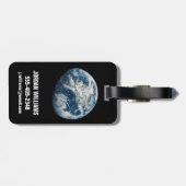 Aarde genomen van de Aollo 8 ruimtesonde. Bagagelabel (Achterkant horizontaal)