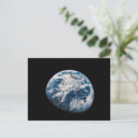 Aarde genomen van de Aollo 8 ruimtesonde. Briefkaart (Staand voorkant)