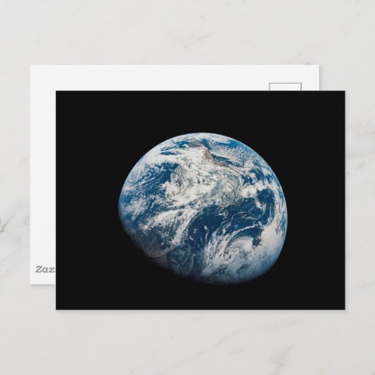 Aarde genomen van de Aollo 8 ruimtesonde. Briefkaart (Voorkant / Achterkant)