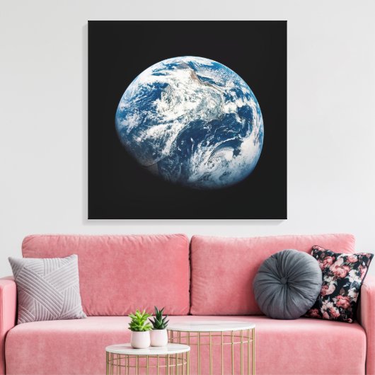Aarde genomen van de Aollo 8 ruimtesonde. Canvas Afdruk (Insitu (Woonkamer))