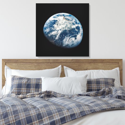 Aarde genomen van de Aollo 8 ruimtesonde. Canvas Afdruk (Insitu (Slaapkamer))