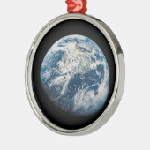 Aarde genomen van de Aollo 8 ruimtesonde. Metalen Ornament (Links)