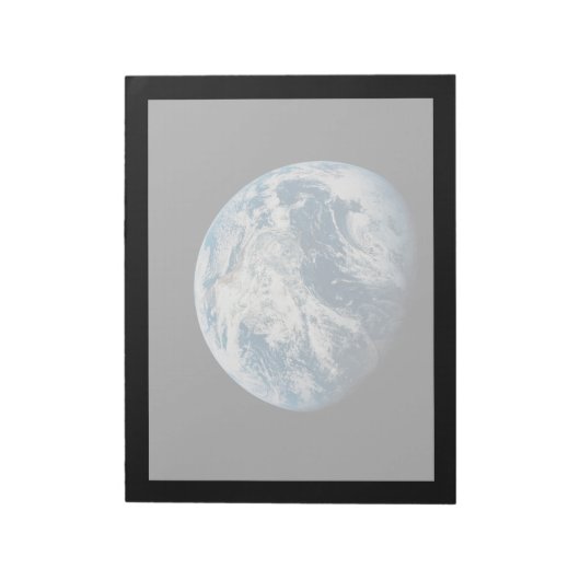 Aarde genomen van de Aollo 8 ruimtesonde. Notitieblok (Linkerzijde)