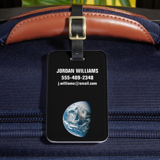 Aarde genomen van de Apollo 13 ruimtesonde. Bagagelabel (Voorkant Insitu 2)