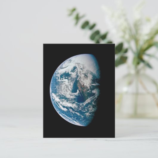 Aarde genomen van de Apollo 13 ruimtesonde. Briefkaart (Staand voorkant)