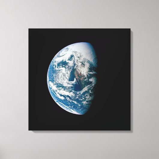 Aarde genomen van de Apollo 13 ruimtesonde. Canvas Afdruk (Voorkant)