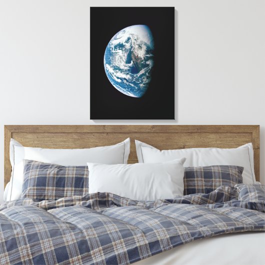 Aarde genomen van de Apollo 13 ruimtesonde. Canvas Afdruk (Insitu (Slaapkamer))