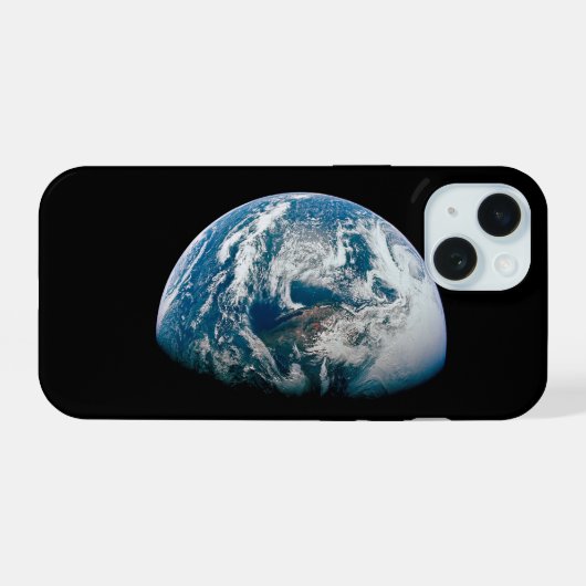 Aarde genomen van de Apollo 13 ruimtesonde. iPhone 15 Case (Achterkant horizontaal)