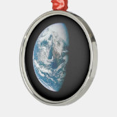 Aarde genomen van de Apollo 13 ruimtesonde. Metalen Ornament (Links)