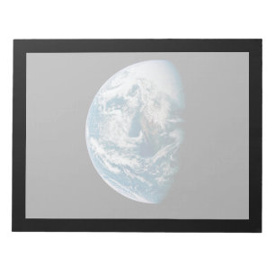 Aarde genomen van de Apollo 13 ruimtesonde. Notitieblok