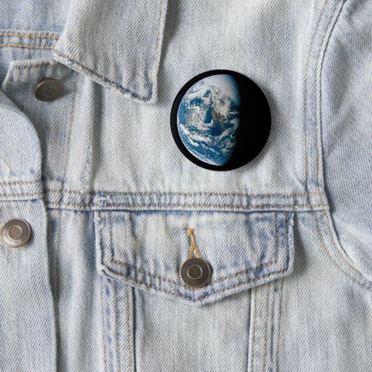 Aarde genomen van de Apollo 13 ruimtesonde. Ronde Button 5,7 Cm (In situ)