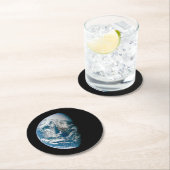 Aarde genomen van de Apollo 13 ruimtesonde. Ronde Kartonnen Onderzetter (Insitu)