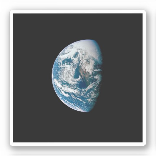 Aarde genomen van de Apollo 13 ruimtesonde. Sticker (Voorkant)