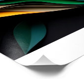 Aarde-getonde tijger: een papier met quillerende k perfect poster (Hoek)