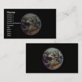 Aarde, gezien uit Apollo 17, 1972, met dank aan NA Visitekaartje (Voorkant / Achterkant)