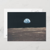 Aarde gezien van de maan briefkaart (Voorkant / Achterkant)