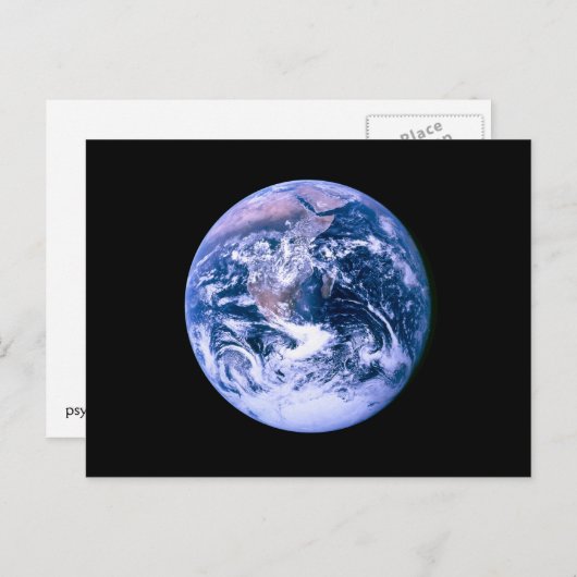 Aarde gezien vanuit de ruimte briefkaart (Voorkant / Achterkant)