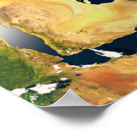 Aarde gezien vanuit de ruimte poster (Hoek)