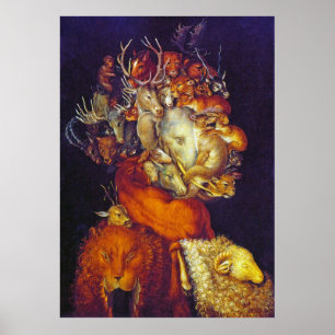 Aarde - Giuseppe Arcimboldo Poster