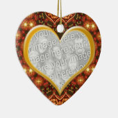 Aarde Gouden Hart Foto Valentijn Ornament (Rechts)