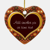 Aarde Gouden Hart Foto Valentijn Ornament (Achterkant)